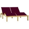 Chaise Longue Double Et Coussins Bordeaux Bois De Pin Imprégné 3 1 Chaise Longue Double Et Coussins Bordeaux Bois De Pin Imprégné 3 -Pino Soldes Boutique chaise longue double et coussins bordeaux bois de pin impregne 3666722407021 859571