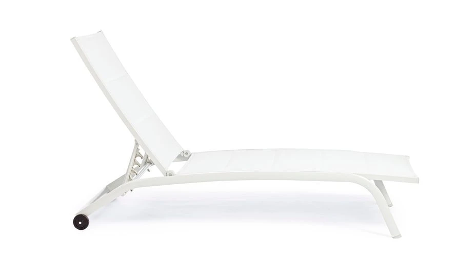 Chaise Longue En Aluminium Avec Roues Blanc Chloé - Lot De 4 11 Chaise Longue En Aluminium Avec Roues Blanc Chloé - Lot De 4 – Image 9