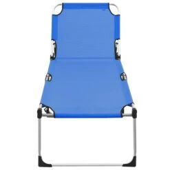 Chaise Longue Pliable Extra Haute Pour Seniors Bleu Aluminium -Pino Soldes Boutique chaise longue pliable extra haute pour seniors bleu aluminium 3666722528139 554239