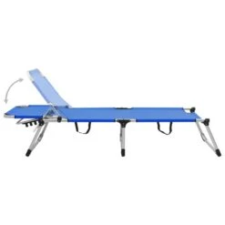 Chaise Longue Pliable Extra Haute Pour Seniors Bleu Aluminium -Pino Soldes Boutique chaise longue pliable extra haute pour seniors bleu aluminium 3666722528139 554240