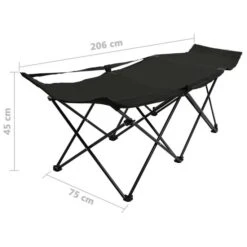 Chaise Longue Pliable Noir Acier 15 Chaise Longue Pliable Noir Acier -Pino Soldes Boutique chaise longue pliable noir acier 8719883741949 554774