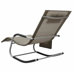 Chaise Longue Textilène Taupe Et Gris -Pino Soldes Boutique chaise longue textilene taupe et gris 3666722461009 763025