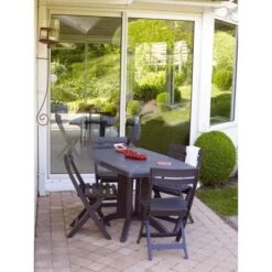 Chaise Miami Pliante - Anthracite -Pino Soldes Boutique chaise miami pliante anthracite 3100038075869 659056