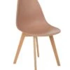 Chaise Nordique Camel Mate Et Pieds Hêtre Clair Tula - Lot De 2