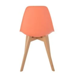 Chaise Nordique Polypropylène Orange Mate Et Pieds Hêtre Clair Tula -Pino Soldes Boutique chaise nordique polypropylene orange mate et pieds hetre clair tula 371783