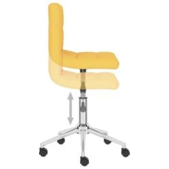Chaise Pivotante Sur Roulettes Capitonné Tissu Jaune Roka -Pino Soldes Boutique chaise pivotante sur roulettes capitonne tissu jaune roka 3666722274814 1051768