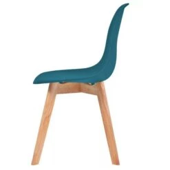 Chaise Plastique Bleu Canard Et Pieds Hévéa Massif Jhay - Lot De 2 -Pino Soldes Boutique chaise plastique bleu canard et pieds hevea massif jhay lot de 2 3666722549387 405094