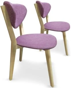 Chaise Scandinave Violet Caprice - Lot De 2 -Pino Soldes Boutique chaise scandinave violet caprice lot de 2 3327480017463 175208