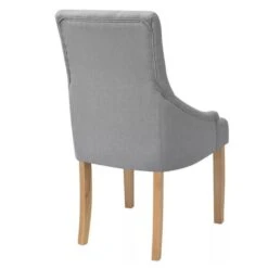 Chaise Tissu Gris Clair Et Pieds Chêne Massif Natto - Lot De 2 -Pino Soldes Boutique chaise tissu gris clair et pieds chene massif lot de 2 3666722549776 404833