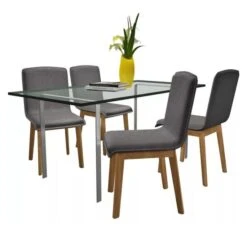 Chaise Tissu Gris Clair Et Pieds Chêne Massif Cheer - Lot De 2 -Pino Soldes Boutique chaise tissu gris clair et pieds chene massif lot de 2 3666722550000 404663