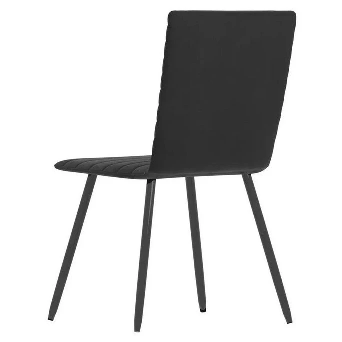 Chaise Velours Noir Et Pieds Métal Noir Memsi - Lot De 2 6 Chaise Velours Noir Et Pieds Métal Noir Memsi - Lot De 2 – Image 4