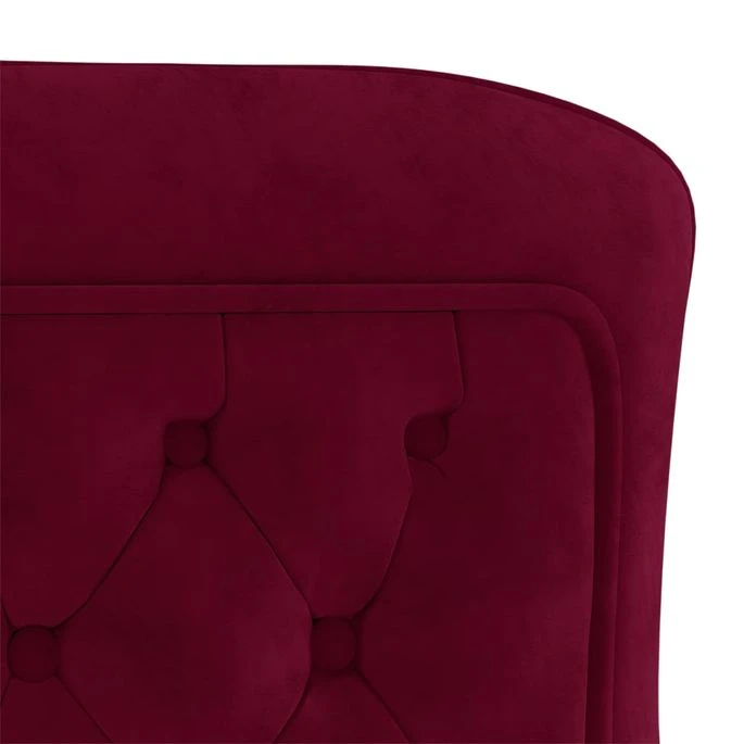 Chaises à Dîner 2 Pcs Bordeaux 53x52x98 Cm Velours Et Inox 9 Chaises à Dîner 2 Pcs Bordeaux 53x52x98 Cm Velours Et Inox – Image 7