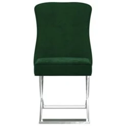 Chaises à Dîner 2 Pcs Vert Foncé 53x52x98 Cm Velours Et Inox -Pino Soldes Boutique chaises a diner 2 pcs vert fonce 53x52x98 cm velours et inox 3666722458870 767606