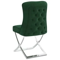 Chaises à Dîner 2 Pcs Vert Foncé 53x52x98 Cm Velours Et Inox -Pino Soldes Boutique chaises a diner 2 pcs vert fonce 53x52x98 cm velours et inox 3666722458870 767607
