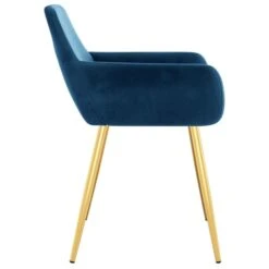 Chaises De Salle à Manger 2 Pcs Bleu Velours Loka -Pino Soldes Boutique chaises de salle a manger 2 pcs bleu velours loka 8720286389010 1320386