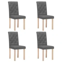 Chaises De Salle à Manger 4 Pcs Gris Foncé Tissu 24