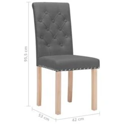 Chaises De Salle à Manger 4 Pcs Gris Foncé Tissu 24 -Pino Soldes Boutique chaises de salle a manger 4 pcs gris fonce tissu 3666722296892 1017961
