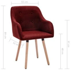 Chaises De Salle à Manger 4 Pcs Rouge Bordeaux Tissu Konfa 15 Chaises De Salle à Manger 4 Pcs Rouge Bordeaux Tissu Konfa -Pino Soldes Boutique chaises de salle a manger 4 pcs rouge bordeaux tissu konfa 3666722441933 798818