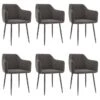 Chaises De Salle à Manger 6 Pcs Gris Foncé Velours Kuiza 2 Chaises De Salle à Manger 6 Pcs Gris Foncé Velours Kuiza -Pino Soldes Boutique chaises de salle a manger 6 pcs gris fonce velours 3666722308366 999130