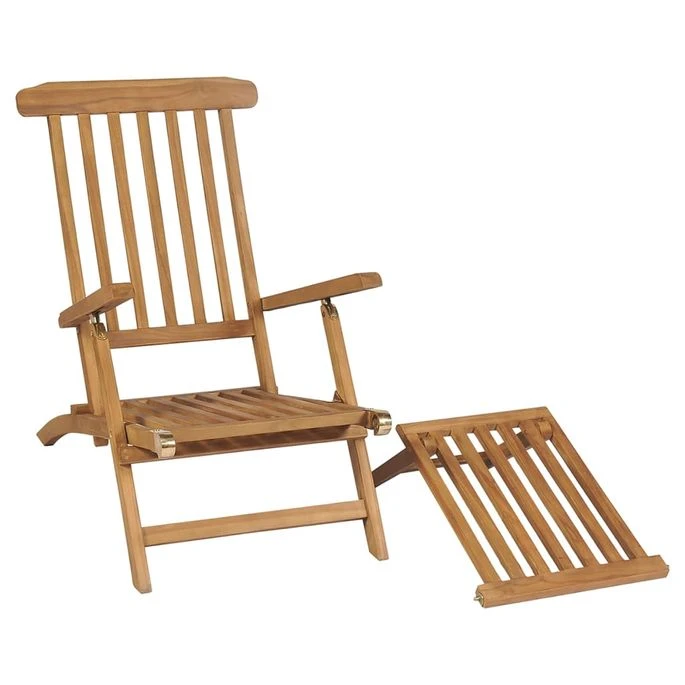Chaises De Terrasse Avec Repose-pied 2 Pcs Bois De Teck Solide 9 Chaises De Terrasse Avec Repose-pied 2 Pcs Bois De Teck Solide – Image 7