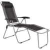 Chaises Inclinables De Camping 2 Pcs Gris Et Noir