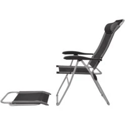 Chaises Inclinables De Camping 2 Pcs Gris Et Noir -Pino Soldes Boutique chaises inclinables de camping 2 pcs gris et noir 8718475965855 1409140