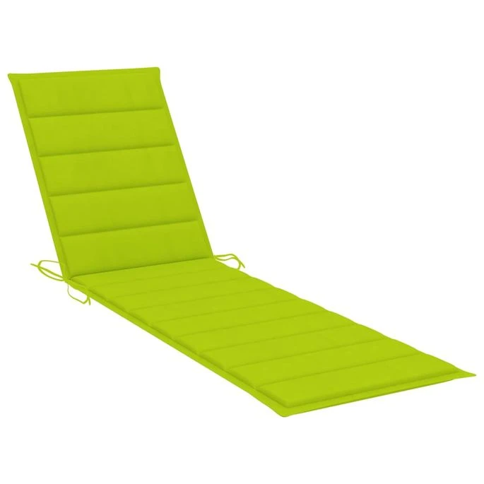 Chaises Longues 2 Pcs Avec Coussin Vert Vif Bois De Teck Solide 12 Chaises Longues 2 Pcs Avec Coussin Vert Vif Bois De Teck Solide – Image 10