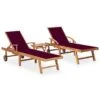 Chaises Longues 2 Pcs Avec Table Et Coussin Bois De Teck Solide 12 1 Chaises Longues 2 Pcs Avec Table Et Coussin Bois De Teck Solide 12 -Pino Soldes Boutique chaises longues 2 pcs avec table et coussin bois de teck solide 3666722391351 897237