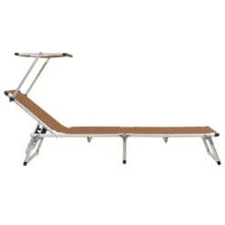 Chaises Longues Pliables Toit 2 Pcs Aluminium Textilène Marron -Pino Soldes Boutique chaises longues pliables toit 2 pcs aluminium textilene marron 3666722356565 942170