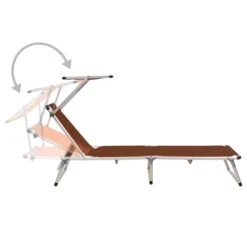 Chaises Longues Pliables Toit 2 Pcs Aluminium Textilène Marron -Pino Soldes Boutique chaises longues pliables toit 2 pcs aluminium textilene marron 3666722356565 942171