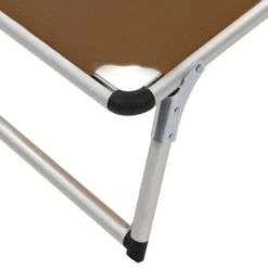 Chaises Longues Pliables Toit 2 Pcs Aluminium Textilène Marron -Pino Soldes Boutique chaises longues pliables toit 2 pcs aluminium textilene marron 3666722356565 942176