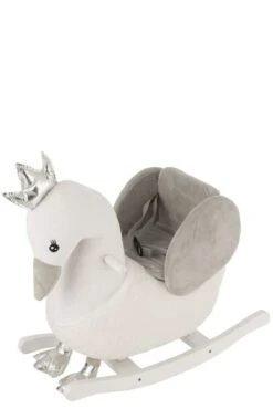 Cygne à Bascule Peluche Blanc Et Gris Calio -Pino Soldes Boutique cygne a bascule peluche blanc et gris calio 5400924170578 1332981
