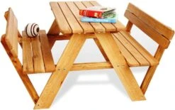 Pinolino Ensemble Pic Nique Avec Dossier Enfant Chêne Massif Clair Lilli Für 4