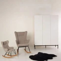 Fauteuil à Bascule Enfant Tissu Gris Clair Luxare -Pino Soldes Boutique fauteuil a bascule enfant tissu gris clair kids chair de luxe 5414375177789 593531