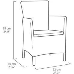 Fauteuil De Jardin Cappucino - Aspect Rotin Tressé Avec Coussin Polyester - ALLIBERT BY KETER - IOWA -Pino Soldes Boutique fauteuil de jardin cappucino aspect rotin tresse avec coussin polyester allibert by keter iowa 8711245130026 1474356