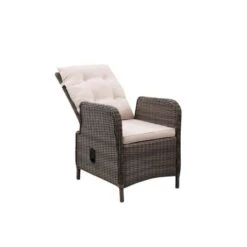 Fauteuil De Jardin Inclinable En Acier Et Résine Tressée - Assise Et Dossier Avec Coussins - 72,5 X 60,5 X H.95,5 Cm - Couleur Roti -Pino Soldes Boutique fauteuil de jardin inclinable en acier et resine tressee assise et dossier avec coussins 72 5 x 60 5 x h 95 5 cm couleur roti 3612408314442 728783