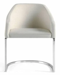 Devant 15 Devant -Pino Soldes Boutique fauteuil design simili cuir et pieds acier inoxydable arka lot de 2 339491