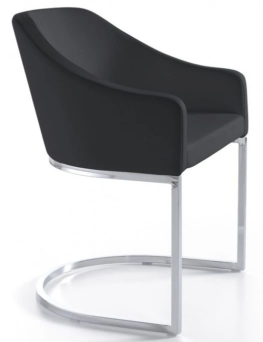 Fauteuil Design Simili Cuir Et Pieds Acier Inoxydable Arka - Lot De 2 9 Fauteuil Design Simili Cuir Et Pieds Acier Inoxydable Arka - Lot De 2 – Image 7