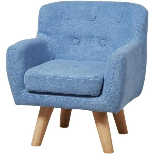 Fauteuil Enfant Tissu Bleu Et Pieds Bois Massif Clair Kansa 3 Fauteuil Enfant Tissu Bleu Et Pieds Bois Massif Clair Kansa