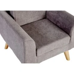 Fauteuil Enfant Tissu Gris Et Pieds Bois Clair Kessy -Pino Soldes Boutique fauteuil enfant tissu gris et pieds bois clair charlitte 3248115116187 532453