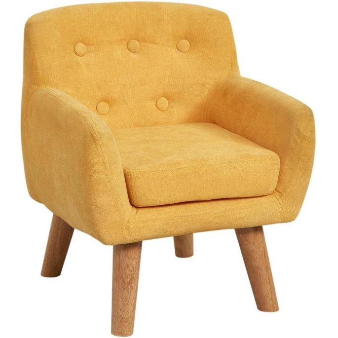 Fauteuil Enfant Tissu Jaune Et Pieds Bois Massif Clair Kansa 3 Fauteuil Enfant Tissu Jaune Et Pieds Bois Massif Clair Kansa
