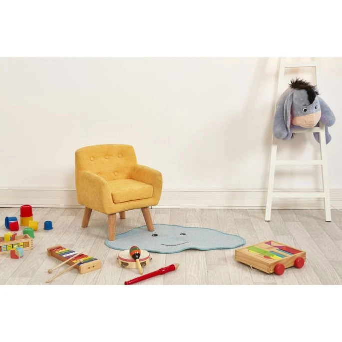 Fauteuil Enfant Tissu Jaune Et Pieds Bois Massif Clair Kansa 7 Fauteuil Enfant Tissu Jaune Et Pieds Bois Massif Clair Kansa – Image 5