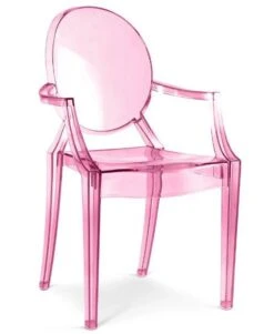 Fauteuil Transparent Rose Louiva