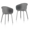IDEA Lot De 2 Chaises De Jardin Diva Gris