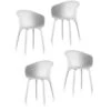 IDEA Lot De 4 Chaises De Jardin - Diva - Blanche 2 IDEA Lot De 4 Chaises De Jardin - Diva - Blanche -Pino Soldes Boutique idea lot de 4 chaises de jardin diva blanche 9006218855549 516525