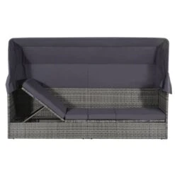 Lit De Jardin Avec Auvent Gris 205x62 Cm Résine Tressée -Pino Soldes Boutique lit de jardin avec auvent gris 205x62 cm resine tressee 3666722328036 976567