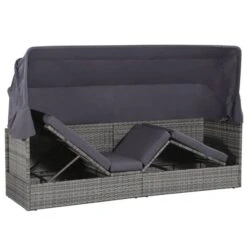 Lit De Jardin Avec Auvent Gris 205x62 Cm Résine Tressée -Pino Soldes Boutique lit de jardin avec auvent gris 205x62 cm resine tressee 3666722328036 976569