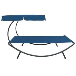 Lit De Repos D'extérieur Avec Auvent Bleu -Pino Soldes Boutique lit de repos d exterieur avec auvent bleu 3666722438841 803953