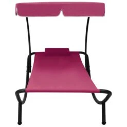 Lit De Repos D'extérieur Avec Auvent Et Oreiller Rose -Pino Soldes Boutique lit de repos d exterieur avec auvent et oreiller rose 3666722354509 944146