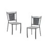 Lot De 2 Chaises A Manger De Jardin - Style Zellige - Acier Thermolaqué + Textilene - 50 X 59 X 91 Cm -Pino Soldes Boutique lot de 2 chaises a manger de jardin style zellige acier thermolaque textilene 50 x 59 x 91 cm 3619999329800 1297384